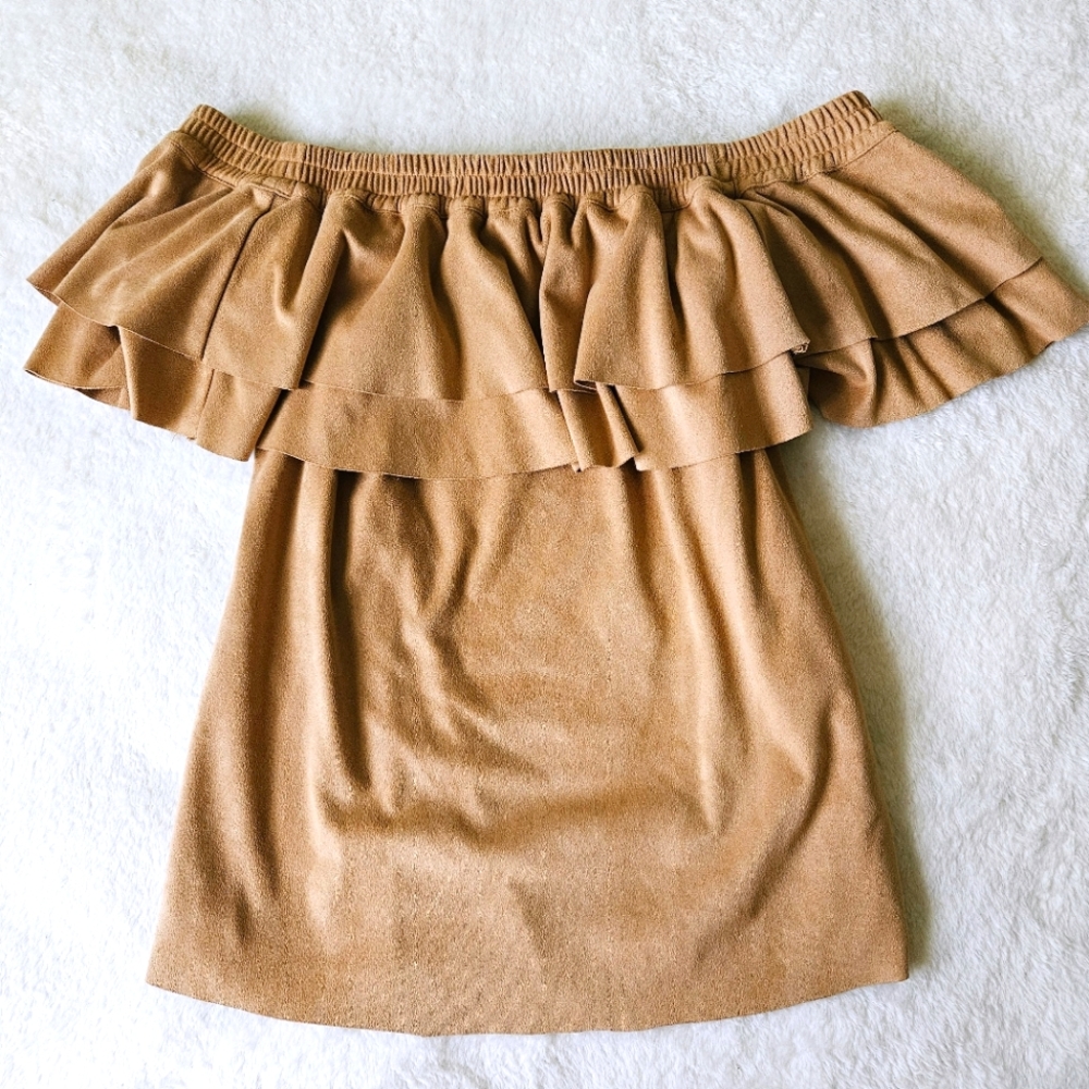 NY&Co Suede Off Shoulder Top